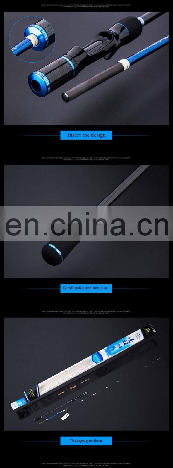 RANMI Japan Full Fuji Parts Lure Sea Boat slow Jigging Fishing Rod 2 Sections Carbon Fiber Saltwater Spinning Fishing Rod