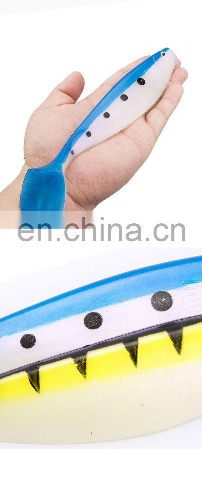 Factory custom soft plastic fishing lures super large soft bait 22.5cm inch simulate big fish Soft Lure for Sea fishing