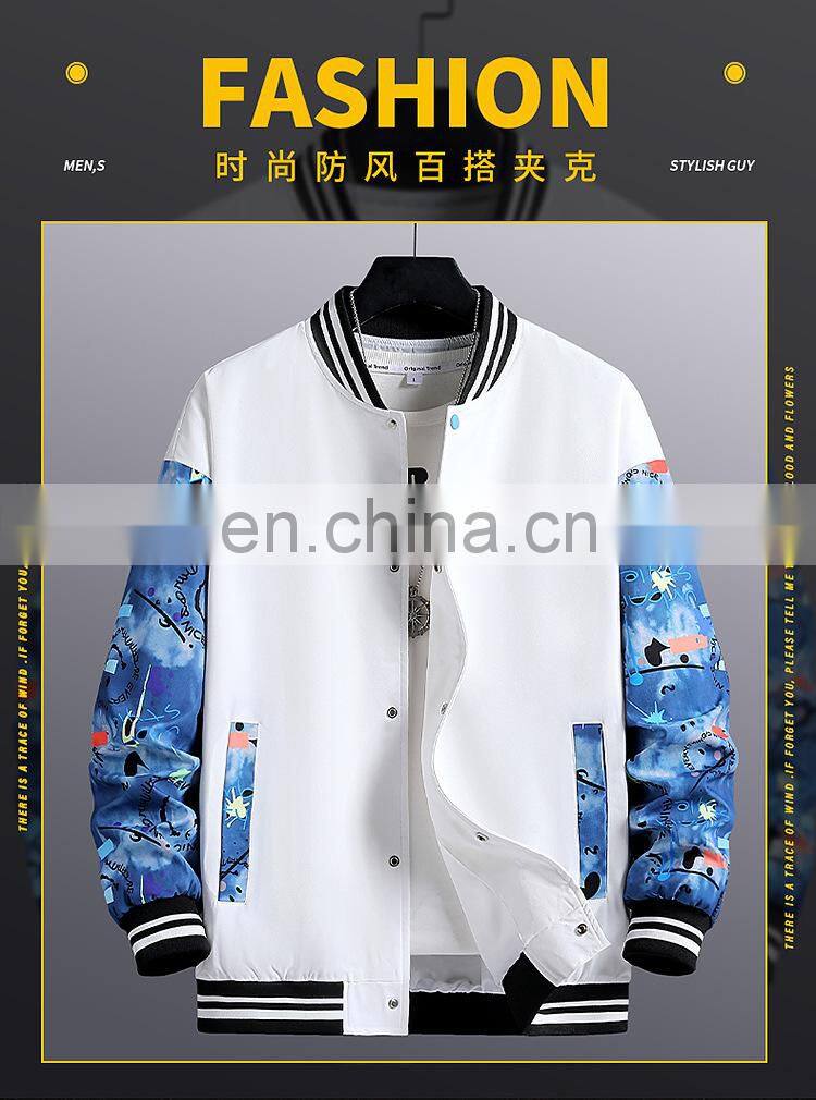 Wholesale custom baseball uniform men's spring and autumn new loose casual jacket couple men's plus size jacket