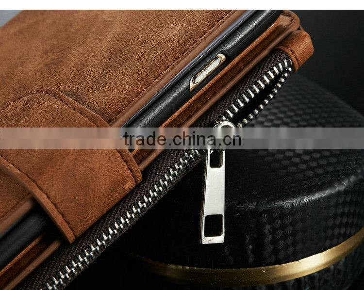 best sale genuine leather for Samsung NOTE 5 case, for Samsung NOTE 5 detachable wallet case