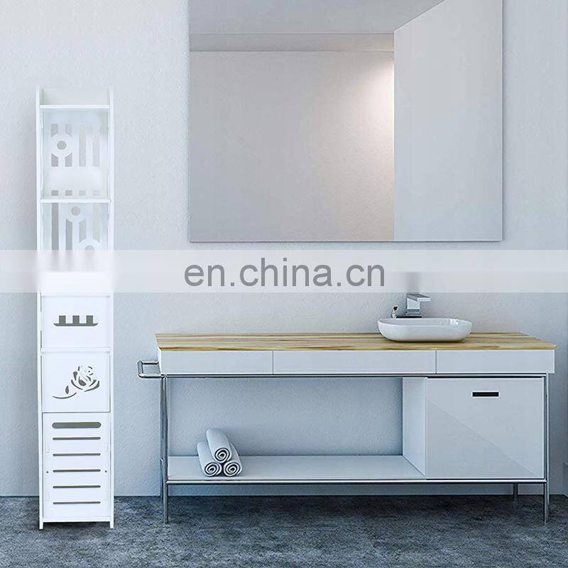 Bathroom Cabinet White Post OPENWORK BASKET