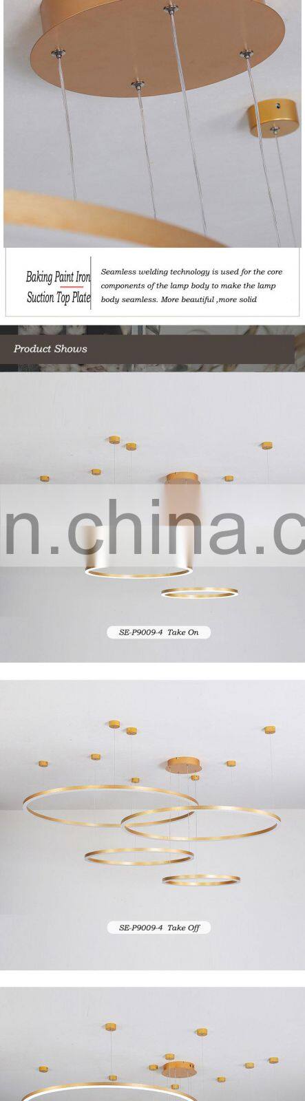 Wholesale Price Residential Decoration Circle Rings Acrylic Modern LED Chandelier Light