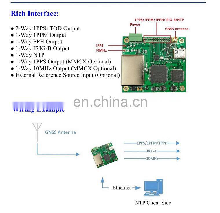 NTP Module High Precision IRIG-B Code GPS Disciplined Clock GPS Disciplined Oscillator