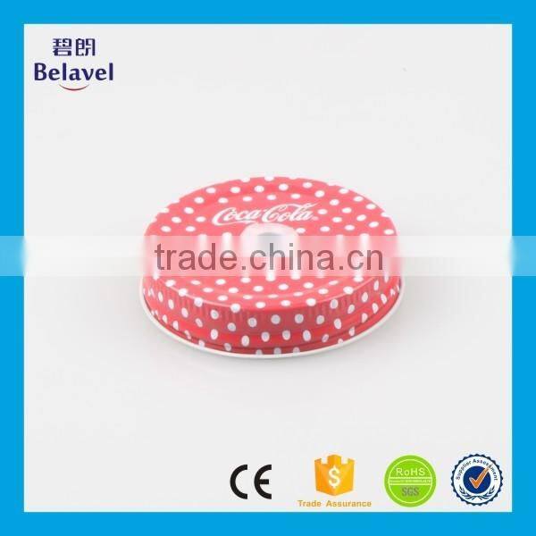 OEM custom white dot screw cap logo printing mason jar metal lids with hole