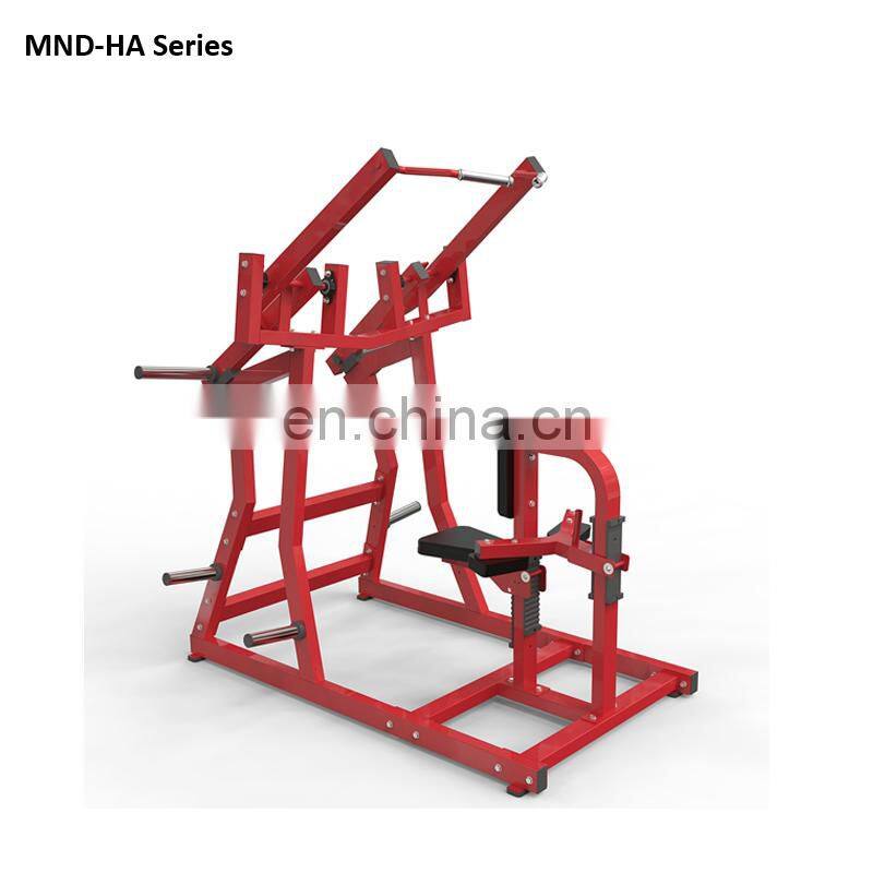 Hammer Strength Machine Red Black Plate Loaded ISO Lateral Lat Pulldown