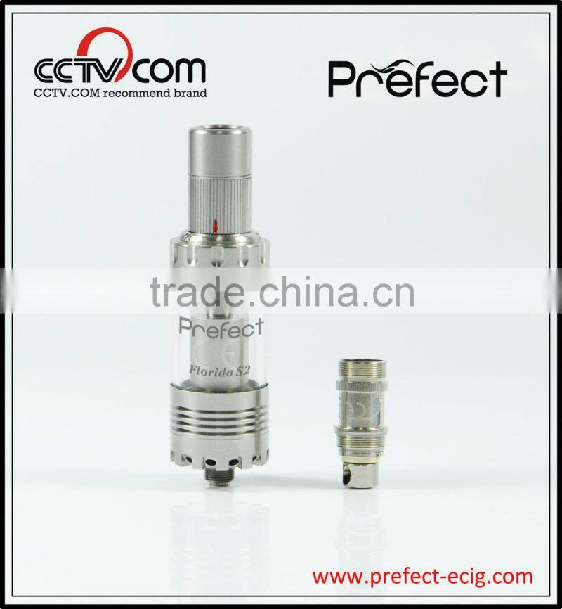 2015 hot selling PREFECT Florida S2 tank rba atomizer with OCC coils 0.5 ohm 1.2ohm vaporizer wholesale