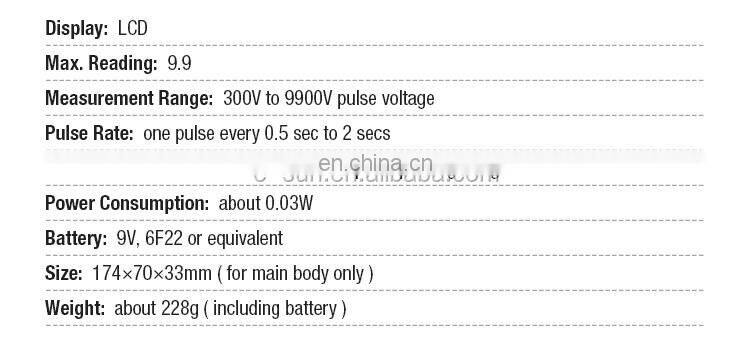 All-sun EM555 Fence tester Electric fence voltage tester 0.03W fence controllers measurement 300V to 9900V pulse voltage