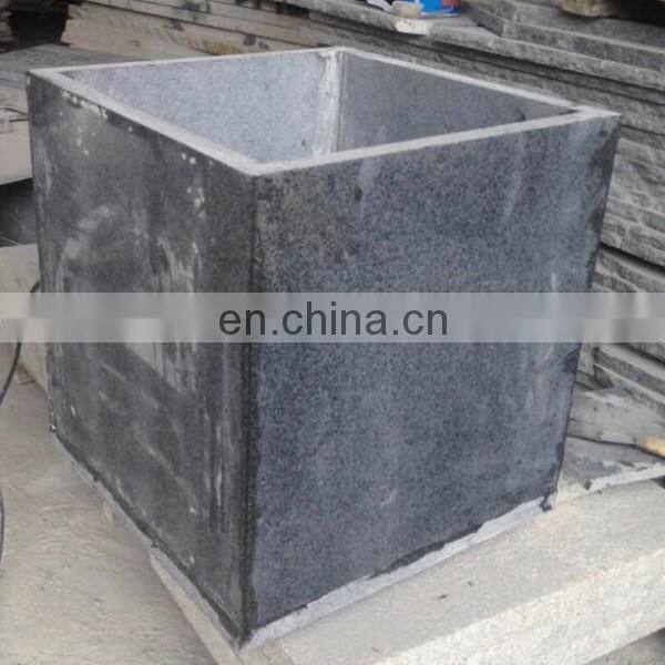 Dark grey granite plant pots