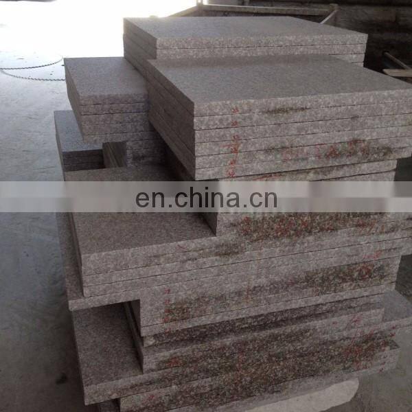 Pink granite tactile stone, granite stepping stone