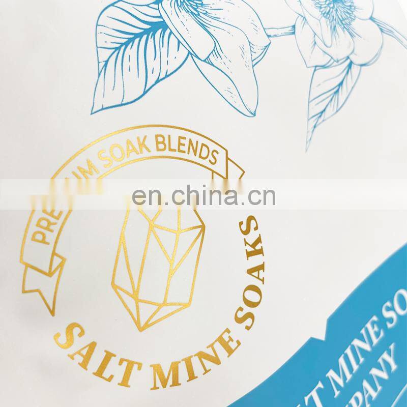 Gravure Printing 5lbs Cosmetic Skin Care Bag Mylar Single Zip Lock Body Scrub Packaging Bags Bath Salt Bag