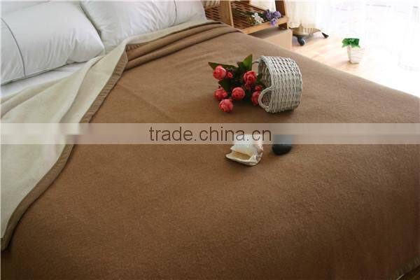 NO 1 factory cheap 400gsm 50% wool 50% camel blanket