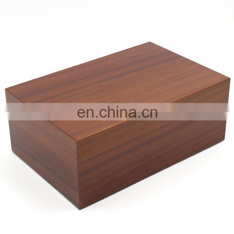 Custom high gloss finished wholesale modern okoume solid fancy humidor cigar wooden luxury cigar humidor