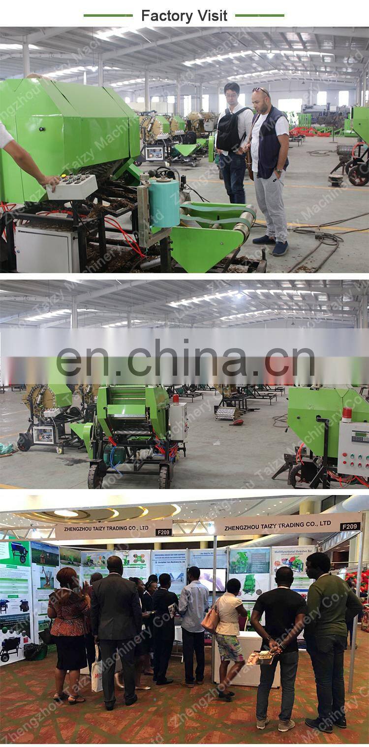 mini grass silage forage baler machine bale press packing machine