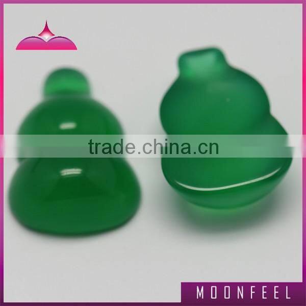 natural green chalcedony gemstone cabochon