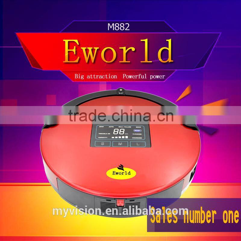 M882 Robotic Vacuum Cleaner in New Design, with UV Lamp and Virtual Wall,Sweeper size D350*85mm