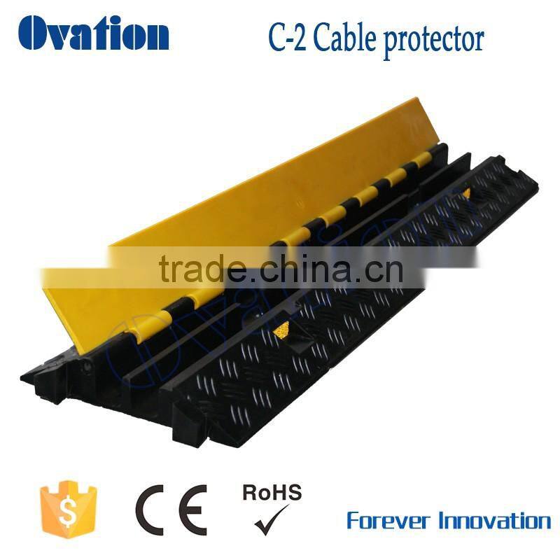 Cable protector 2 channel Black&Yellow rubber cable cross event plastic cable channels