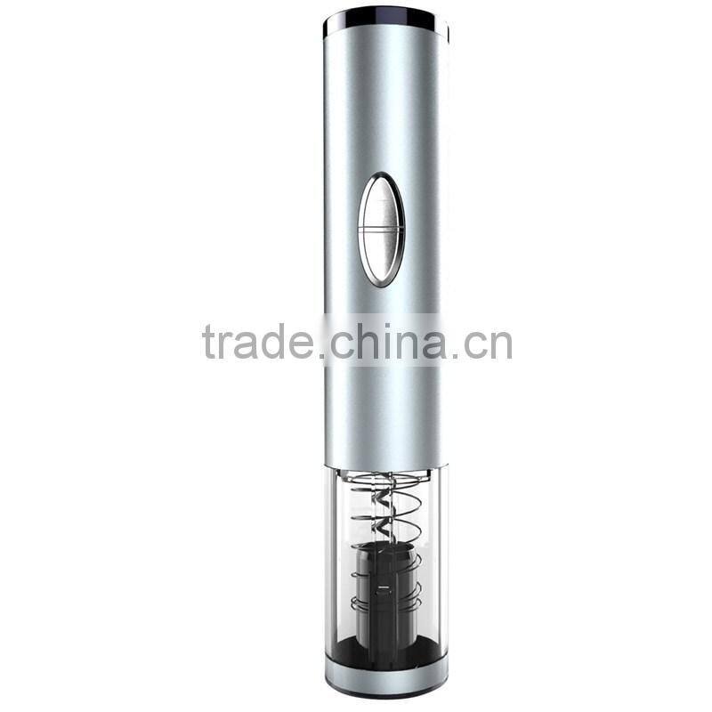 Superior quality Aluminum electric battery operated wine bottle opener corkscrew,satin finish and Sandblasting surface