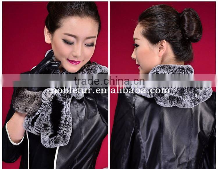 luxury 2015 new trends fancy rex rabbit fur pompon female Winter neckerchief
