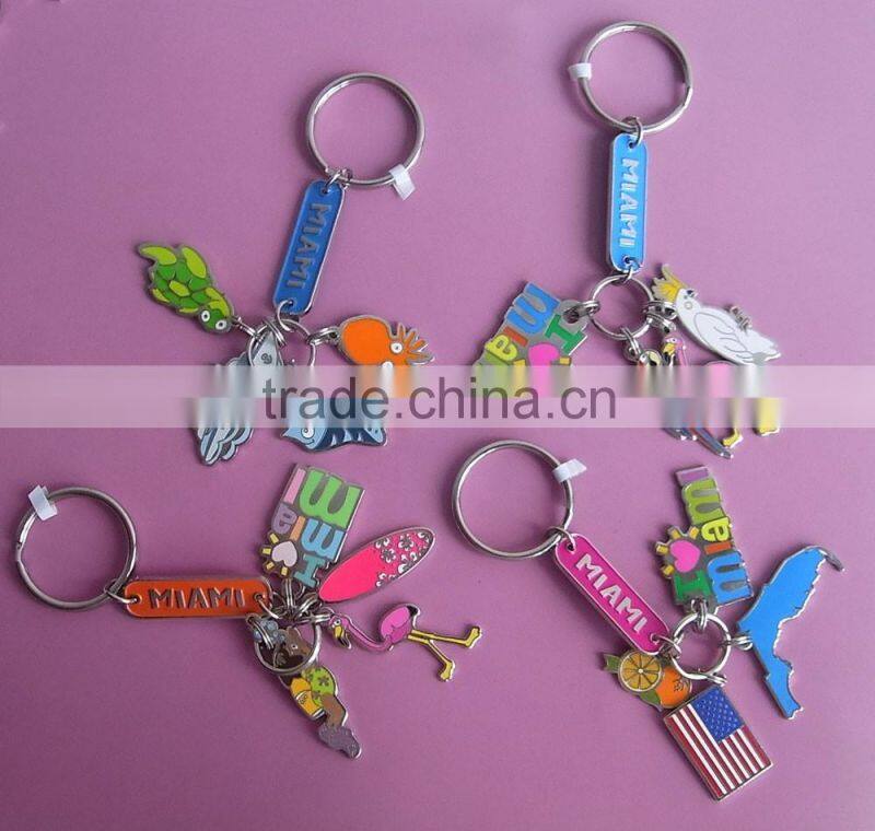 Hong Kong's Victoria harbor metal keychain custom keyring