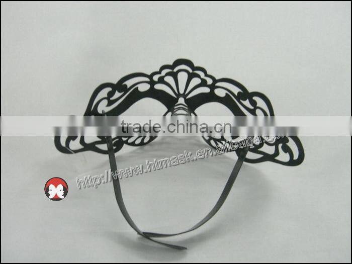 Handmade PVC black glasses hollow half face party eye mask used carnival games for sale