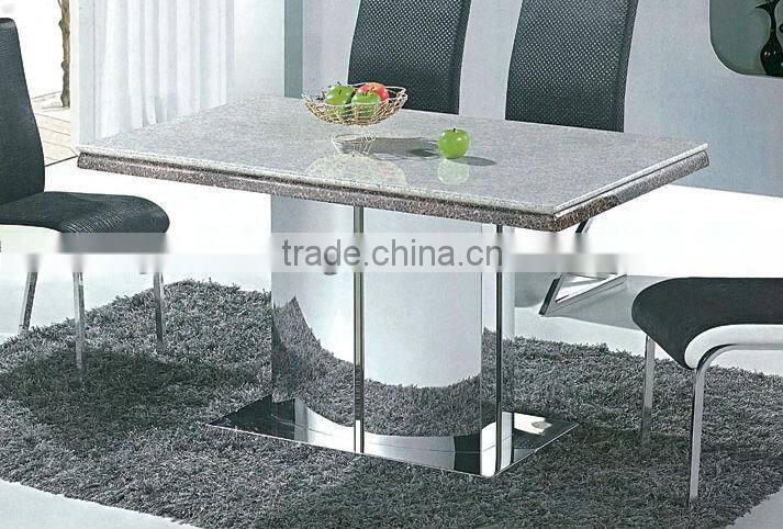 Modern stainless steel dining table