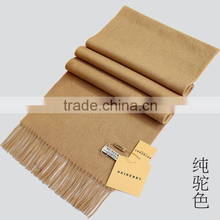 Wholesale Top Quality Unisex Woman Man Plain Pure 100% Wool Scarf