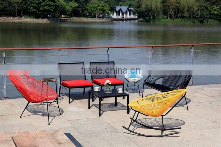 Modern Design Oversize Moon Chair Outdoor Rattan Wicker Garden Rocking Chair