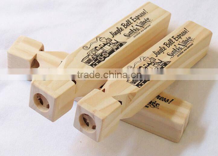 Wooden train whistle toy,funny whistle toy