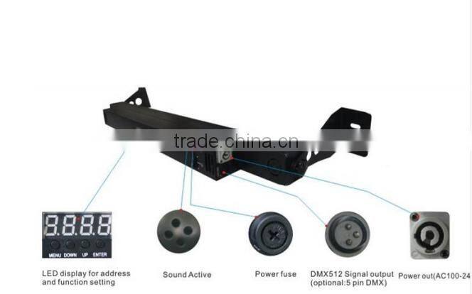 2015 Best selling in America 12PCS 4in1 RGWB/A Bar light Led Stage uplight for Christmas decoration