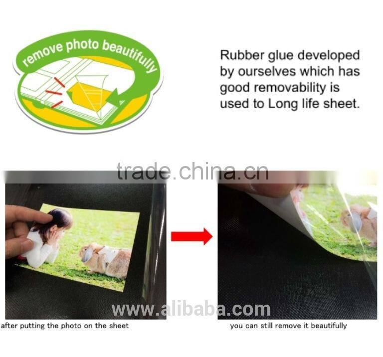 Simple colors stylish self-adhesive sheet 3x5 photo album for sale