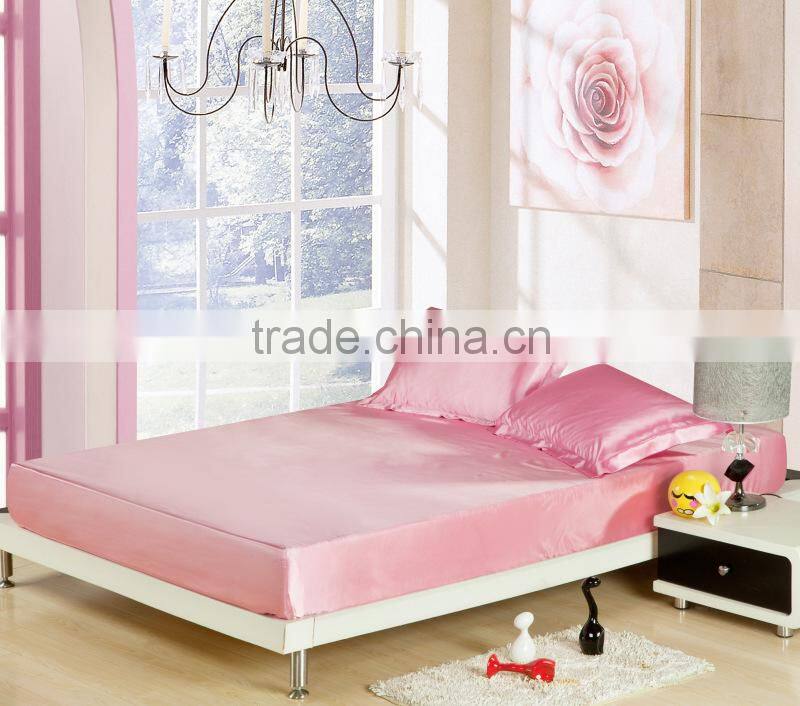 cheap wholesale soft silk bed covers, fitted sheet, silk mattress protector