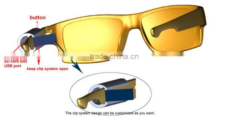 Out activity hd wireless glasses/sunglasses camera