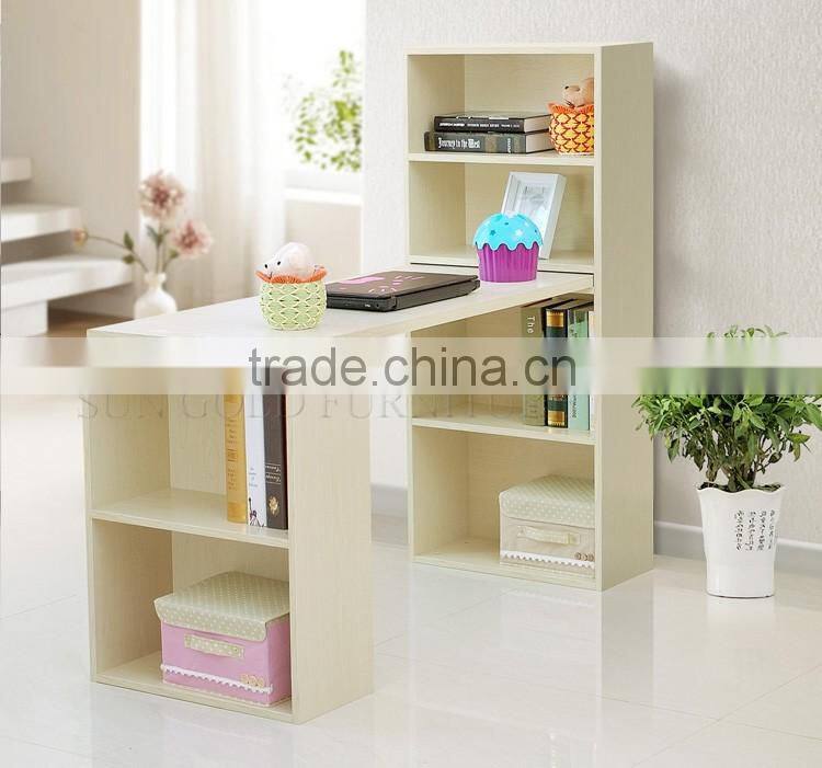 White wood cube bookcase shelf study room chinese style bookcase (SZ-FCB386-1)
