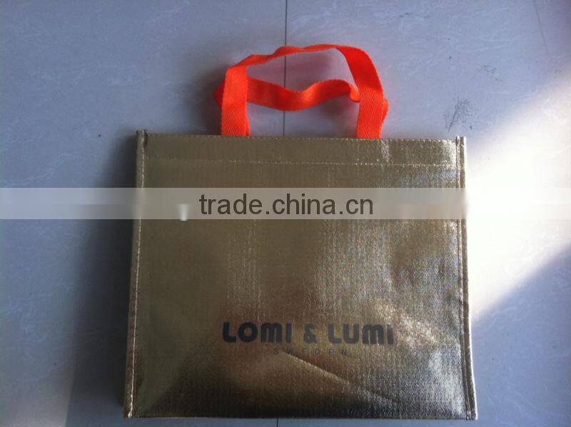 metallic shopping bag