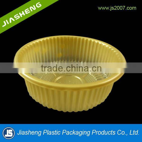Golden round small plastic Mooncake box packing
