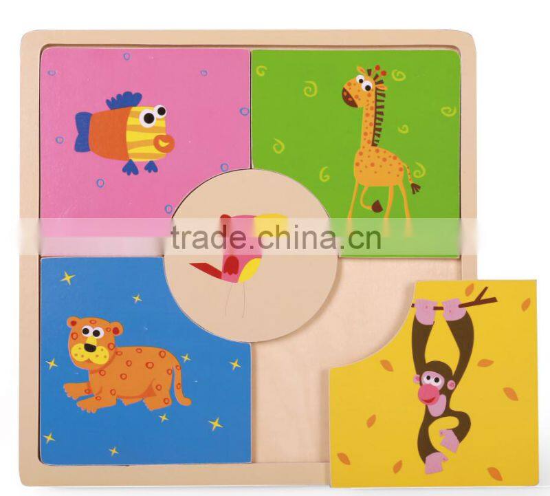 alibaba china toys 28 pcs duck dog pig sheep cow horse animal design one piece two image in a wooden box domino brick