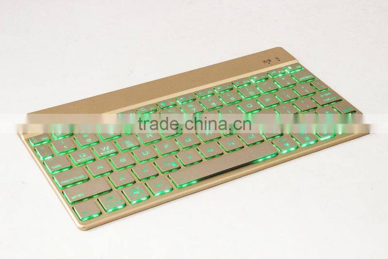 Universal 7 color backlit keys Backlit Bluetooth 3.0 Keyboards For Ios,Windows and Android