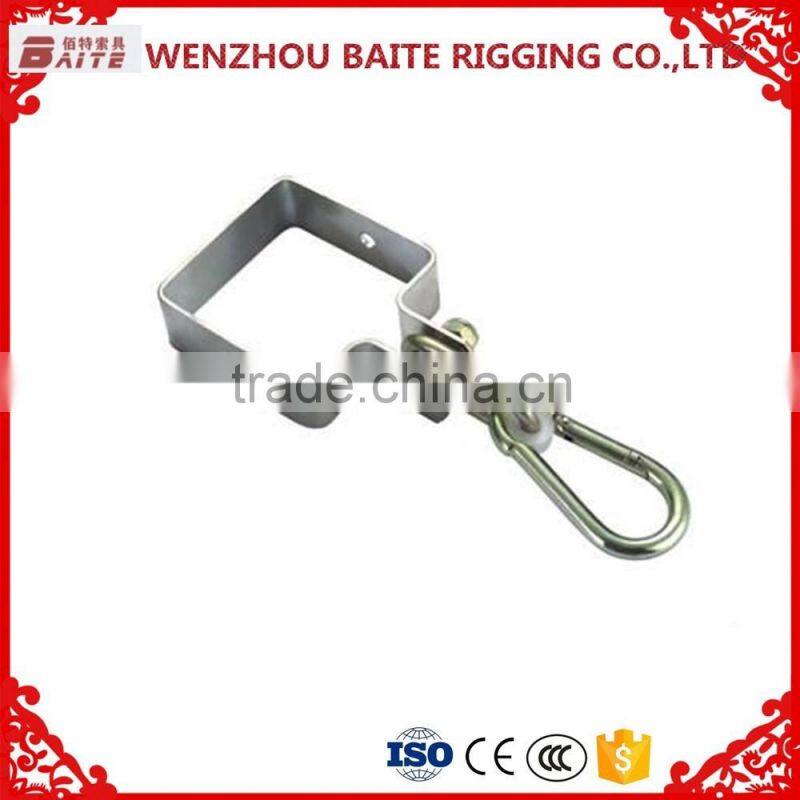 M10*100 MM Nickel Plated Square Collar Swing Hook With Industrial Snap Hook In Carabiner Rigging Hardware Manufacturer