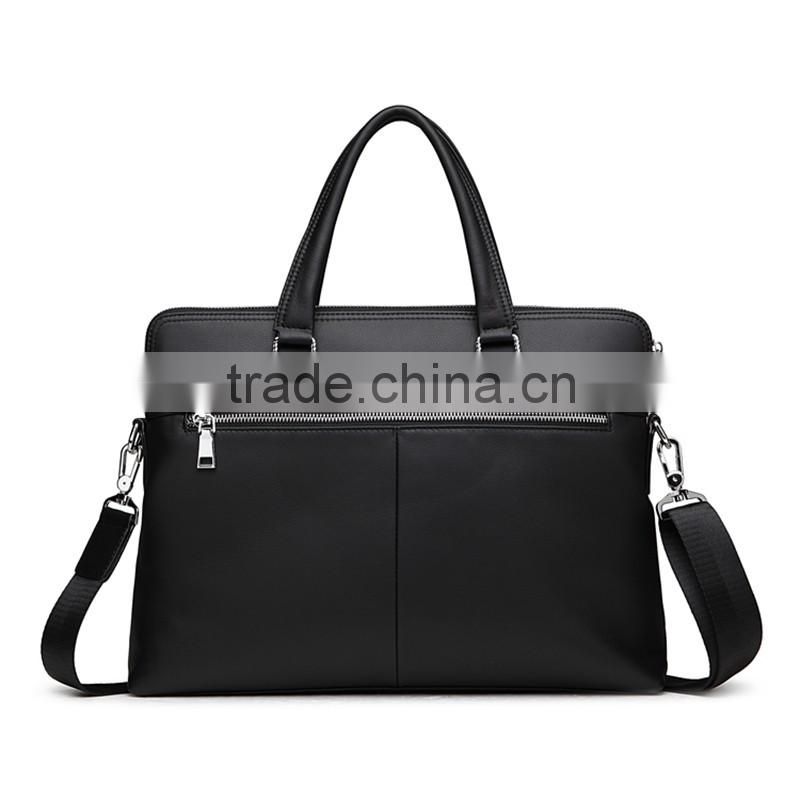 2016 Fashion genuine leather handbag for men,wholesale office bag,black men leather briefcase