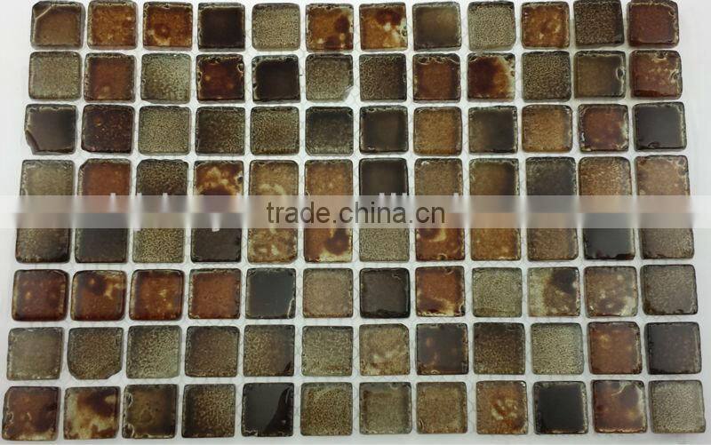 12''X12'' tumbled mosaic 300X300 mix color brown