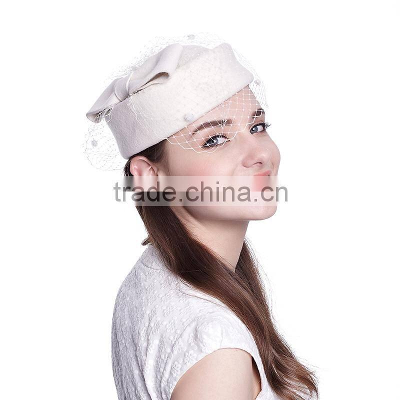 Wool Fascinator for Party ,Wedding Hair Accessories Hair Bow