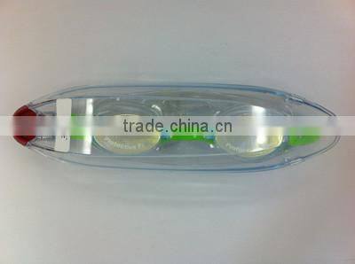 Custom competition swimming goggles in blue lens , triathlon swimming goggles , waterproof swimming goggles