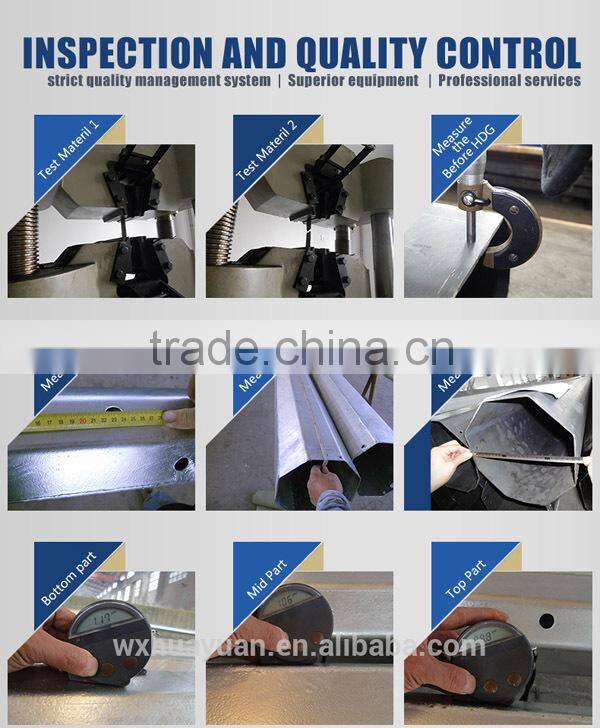 hot dip galvanized octagonal steel pole