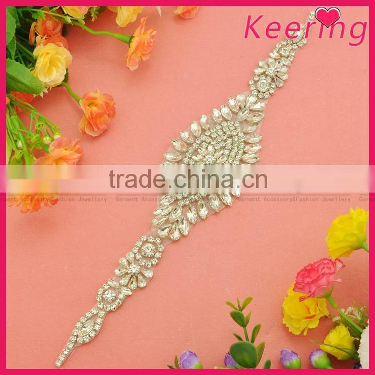 High Quality Sew On Dress Wholesales Crystal Applique WRA-790