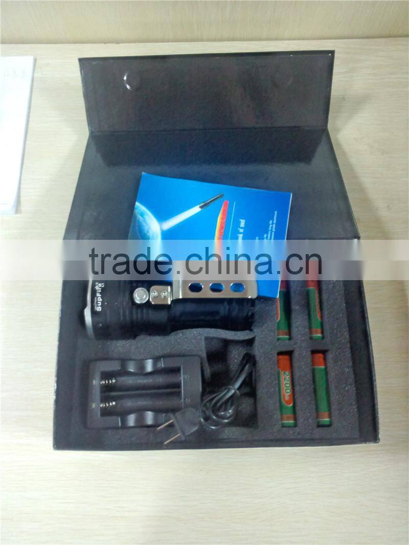 Brightest Supfire flashlight led torch L1 3800 lumen 50w 5*cr XML U2 Fishing Night Lamp