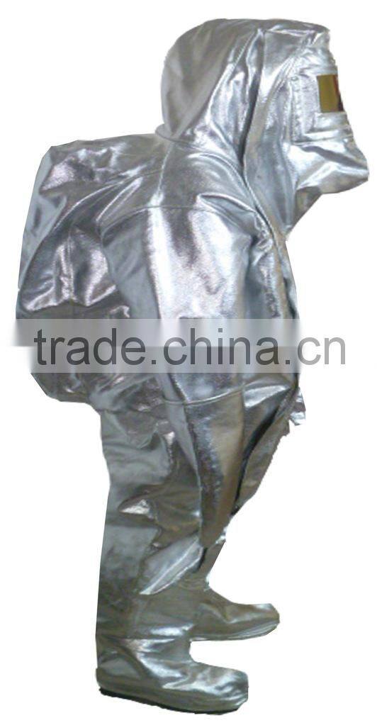 integrated aluminized fireman protective suit overal CE certificate