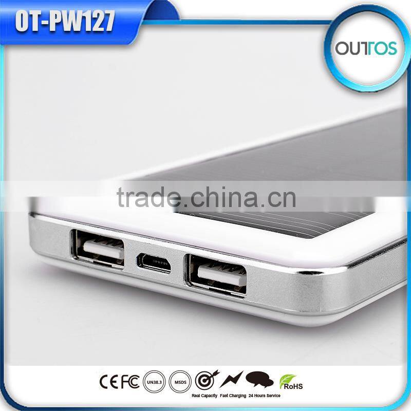 Hot Selling Product Power Bank Universal Rohs Battery Solar Charger with Dual USB