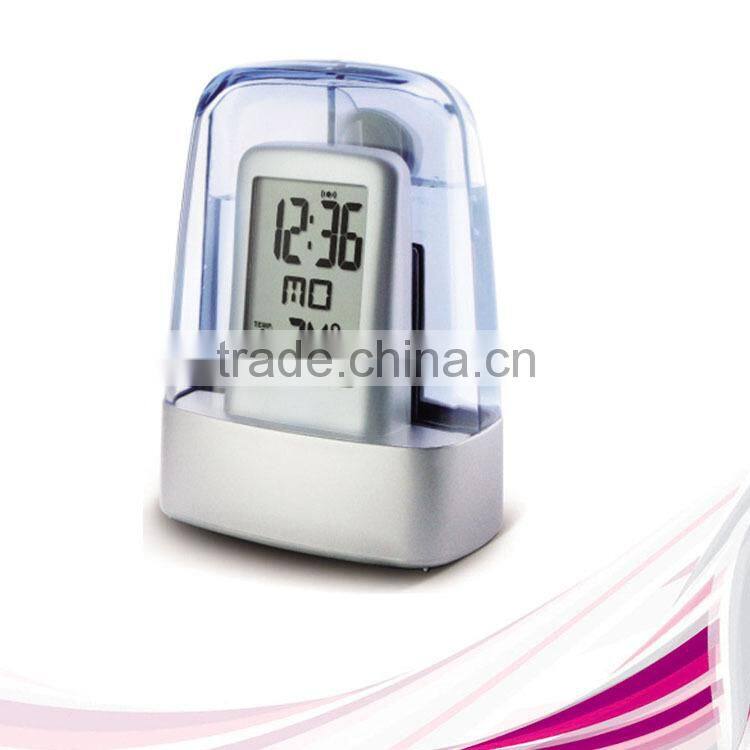 ECO Friendly wheel shape alarm Water Energy Clock, No Battery Fancy Digital Alarm Clock,weather forecast clock