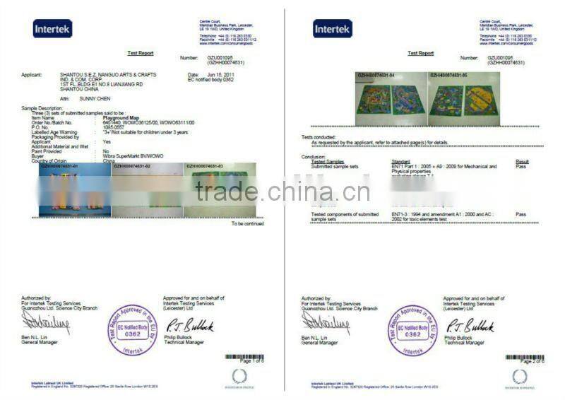 2012 Baby play mat with mini car & roadblock 2028