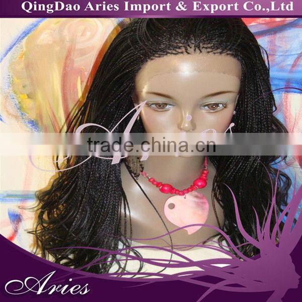 Kinky Straight Short Natural Black Lace Front Wig Human Hair